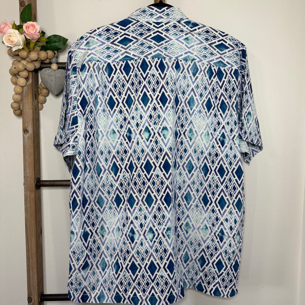 Tommy Bahama Men's Blue Silk Blend Shirt - Size Large - Picture 3 of 8